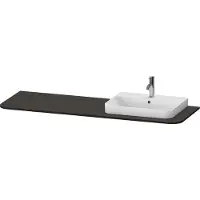Duravit Happy D.2 Plus Konsole mit einem Ausschnitt rechts 160 x 55 cm Nussbaum gebürstet ohne Waschtisch HP031HR6969