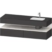 Duravit Einbauwaschtisch-Möbel-Set Qatego 160x50x60cm, Kon-WTU, B, B r, w m/Gr ma