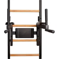 BenchK Fitnessgerät Dipstange DB1B für Sprossenwand, 55 cm breit, max. 150 kg Belastbarkeit