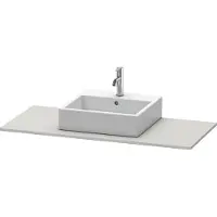 Duravit XSquare Konsole, 1 Ausschnitt, 1200x16x550mm, XS060F00707, Farbe: Betongrau Matt