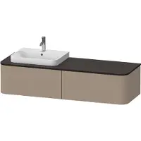 Duravit Waschtischunterschrank Happy D.2 Plus 160x55cm, 2 AZ, f AWT, Beck. li, lei
