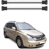 Omtec Dachträger Grundtäger für Kia Carnival 2005-2014 75kg Aluminium Silber 2 tlg