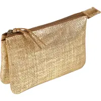 Clairefontaine 4x Kleines Schlampermäppchen Leder 13x9cm gold 410046C