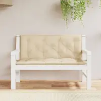 vidaXL "im Angebot" Gartenbank-Auflagen 2 Stk. Beige 120x50x7 cm Oxford-Gewebe - Gartenmöbelauflagen CC16631