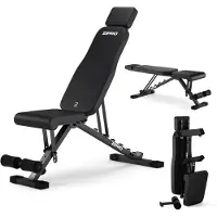 Zipro Grind Hantelbank Klappbar - Trainingsbank Verstellbar 300 kg Flachbank Schrägbank Negativbank Kraftstation Fitnessgerät für Zuhause
