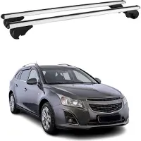 Omac Dachträger Grundtäger für Chevrolet Cruze Kombi 2012-2016 75kg Alu Silber 2 tlg