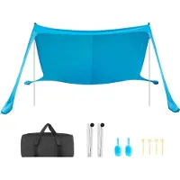 Vevor Strandzelt mit Sonnenschutz (UPF 50+) 3,4 x 3,4 x 2 m