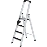 Proregal Stufen-Stehleiter einseitig begehbar mit clip-step 4 Stufen