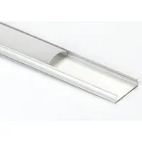 Orion Aluminium Profil 1090 Alu Schiene Abdeckung Leiste für LED Strips bis B15mm, matt, Länge 2m, opal weiß