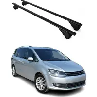 Omac Dachträger Grundtäger für VW Sharan 7N 2010-2022 75kg Metall Schwarz 2 tlg