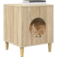 vidaXL Katzenhaus Sonoma 42,5 x 40 x 53 cm Holzwerkstoff