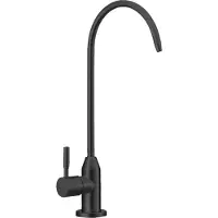 BieTal 1-Wege C-Auslauf Wasserhahn Elegance aus Edelstahl matt schwarz