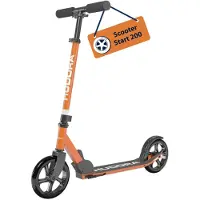 Hudora Scooter Start 200 - orange - Höhenverstellbarer & zusammenklappbarer Cityroller - Kinder- & Erwachsenenroller für bis zu 100kg