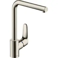 Hansgrohe Focus Spültischmischer Schwenkauslauf Edelstahl-Optik L-Auslauf