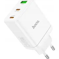 Hoco Netz-Ladegerät 2 x Typ C + USB A PD QC3.0 3A 35W N33 weiß