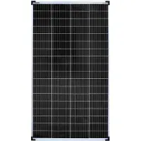 EnjoySolar enjoy solar Solarpanel klassisches monokristallines Solarmodul 150W 36V (silberner Rahmen), 158,75mm Perc-Zellen 0% MwSt.