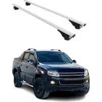 Omac Dachträger Grundtäger für VW Amarok mk1 2010-2022 75kg Metall Silber 2 tlg