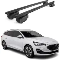 Omtec Dachträger Grundtäger für Ford Focus Turnier C519 2019-2025 75kg Alu Schwarz 2x