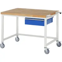 RAU Fahrbare Werkbank 8001, B1250xT900xH880mm, 1x Schublade-TA