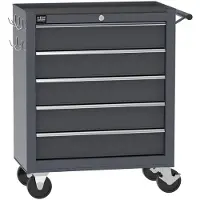 HBM Werkzeugwagen mit 5 Schubladen, 62 cm, grau