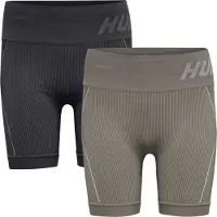 Hummel Hmlte Christel 2-Pack Seaml Shorts - black/chateau grey, Größe:XS