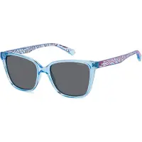 Polaroid 207386 Unisex-Sonnenbrille Vollrand Eckig Kunststoff-Gestell, blau