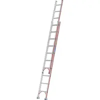 Hymer Schiebeleiter, zweiteilig, 2x10 Sprossen, Länge 2,97 / 4,93 m, Reichhöhe 5,92 m, Gewicht 11,3 kg