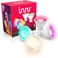 Innr Zigbee GU10 LED, funktioniert mit Philips Hue*, Smart Lampe White & Color, 4-er Pack