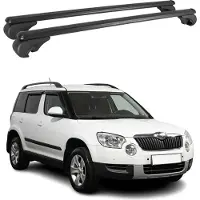 Omac Dachträger für Skoda Yeti 2009-2017 Gepäckträger Grundträger Alu Schwarz 2x