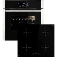 KKT Kolbe | Autarkes Herdset | 60cm Einbaubackofen EB8016ED | 59cm Induktionskochfeld IH85900RL | Katalyse | Drehspieß | Pizzafunktion | Grill | Heißluft | Teleskopauszüge | Timer | SET8016IH859RL
