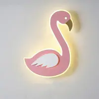 360Home Rosa Flamingo Schlafzimmer Wandleuchte Nachtlicht linken Seite 21*30cm