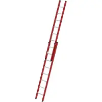 MUNK Günzburger Steigtechnik MUNK Kunststoff Schiebeleiter 2x8 Sprossen