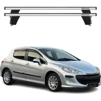 Menabo Dachträger Grundtäger für Peugeot 308 2007-2013 75kg Alu Silber 2 tlg