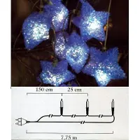 Konstsmide Weihnachts-Lichterkette 20 blaue Sterne Mini-Birnen innen 1315-400
