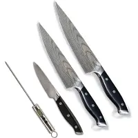 MediaShop Trusted Butcher - Messerset - Profi-Koch-Küchen-Messer inkl. Braten-Thermometer