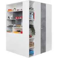 Masseno Drehtürenschrank GALIA 135/190/135cm 2-türig Weiß