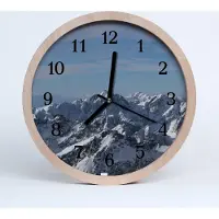 Tulup Holzuhr 30fi cm wanduhr - Berglandschaft