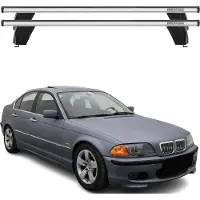 Omac Menabo Dachträger Grundtäger für BMW 3er E46 Limo 1998-2007 75kg Alu Silber 2x