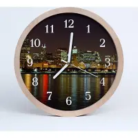Tulup Holzuhr 20fi cm wanduhr - Stadtgebäude Stadt