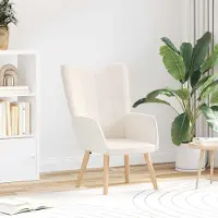 vidaXL "im " Sessel Creme 62x67x95,5 cm Sherpa-Stoff - Fernseh- & Relaxsessel CC18759