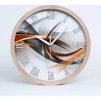 Tulup Holzuhr 25fi cm wanduhr - weiße Spitzen - abstrakcjaale