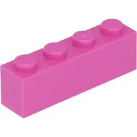 LEGO 50 Stück 3010 Stein Brick 1x4 Part Basic Steine 50 Dunkles Pink