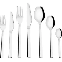 Serenk New York Edelstahl Besteckset 42-Teilig, Set für 6 Personen, Spülmaschinenfestes Besteckset aus 18/10 Edelstahl mit Spiegelglanz, Ideal für Alltag und Feste
