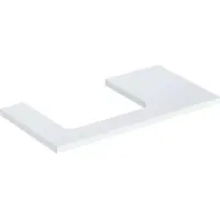 Geberit ONE Waschtischplatte, Ausschnitt links, für Aufsatzwaschtisch, 90x3x47cm, 505.303.00.1, Farbe: weiß lackiert hochglänzend
