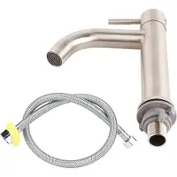 Lixada Stainless Steel Brushed Surface Basin Water Faucet Bathroom Single Cold Water Tap