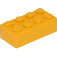 LEGO 2x4 Stein 3001 - 50 Stück Helles Hellorange