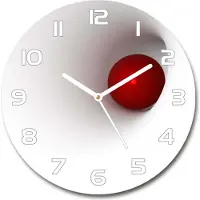Tulup Wanduhr aus Glas 30fi Glasbild Glasuhr Gehärtetes Glas - weisse-zeiger - Abstraction sphere