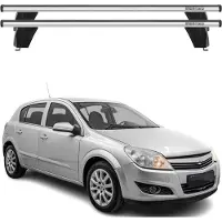 Omac Menabo Dachträger Grundtäger für Opel Astra H 2004-2010 75kg Alu Silber 2 tlg