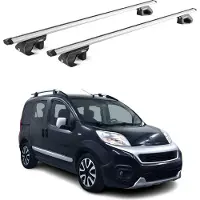 Aurilis Dachträger für Fiat Fiorino Kurze Dachreling 2008-2020 5 tür 90kg Alu ABE Silber