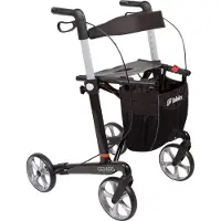 Mobilex Leichtgewichtrollator Gepard mit Schleifbremsen, Carbon 62 cm